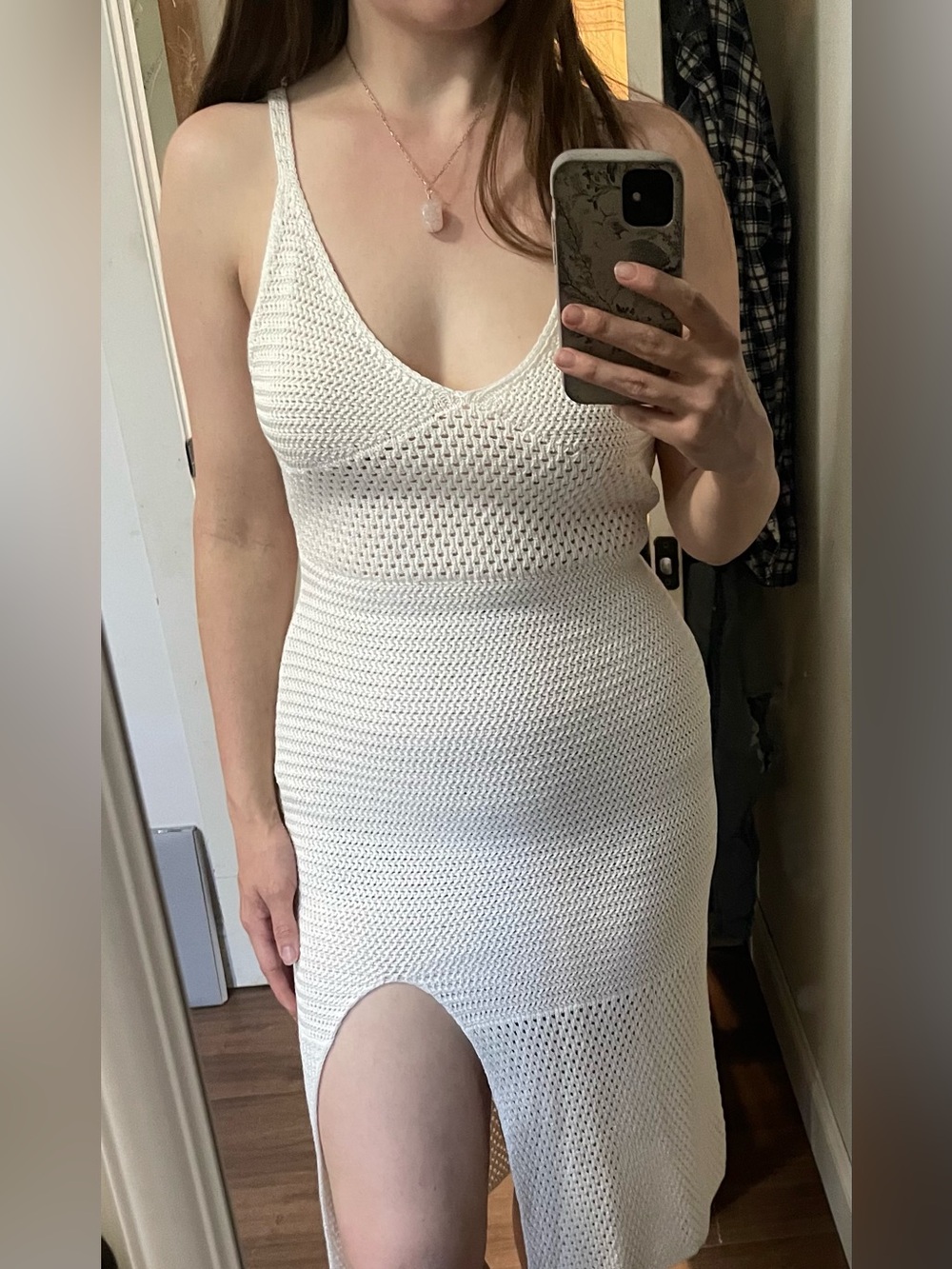 Aritzia Wilfred "Evie" Crochet Midi Dress, size M